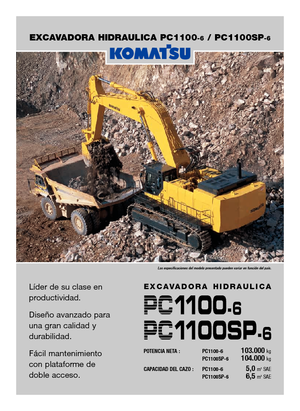 Pásová rypadla Komatsu PC1100-6