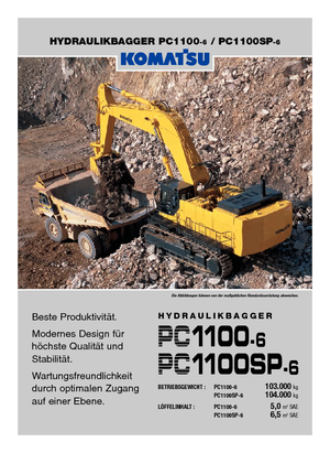 Pásová rypadla Komatsu PC1100-6