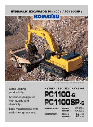 Pásová rypadla Komatsu PC1100-6