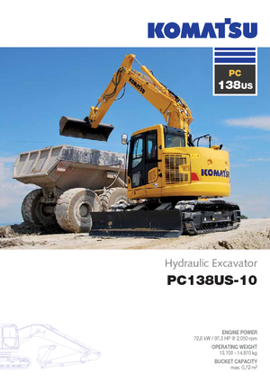 Pásová rypadla Komatsu PC138US-10