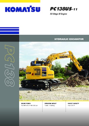 Pásová rypadla Komatsu PC138US-11E0