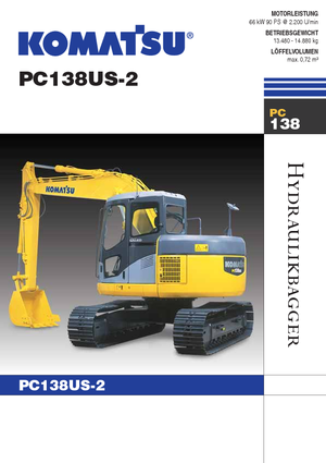 Pásová rypadla Komatsu PC138US-2