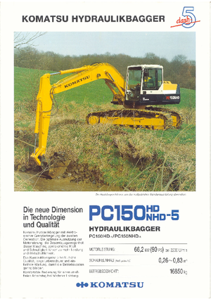 Pásová rypadla Komatsu PC150HD-5