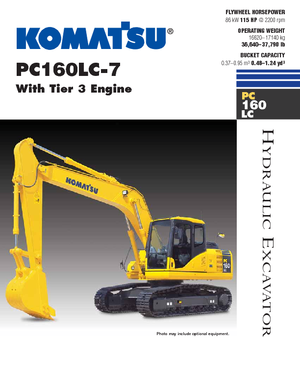Pásová rypadla Komatsu PC160LC-7