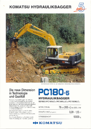 Pásová rypadla Komatsu PC180LLC-5