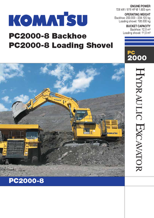 Pásová rypadla Komatsu PC2000-8