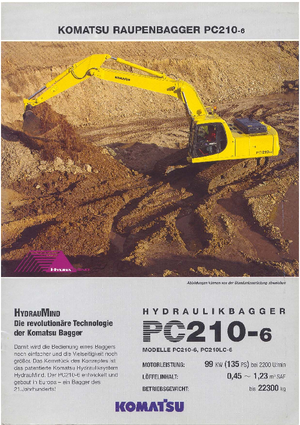 Pásová rypadla Komatsu PC210LC-6 active Plus