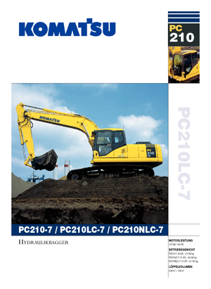 Pásová rypadla Komatsu PC210LC-7