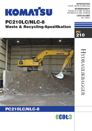 Pásová rypadla Komatsu PC210LC-8