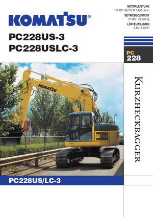 Pásová rypadla Komatsu PC228US-LC-3