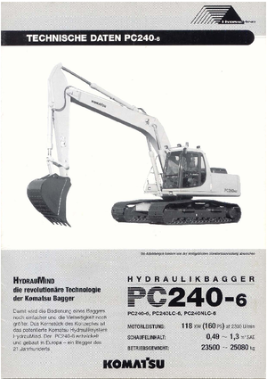Pásová rypadla Komatsu PC240LC-6 active Plus