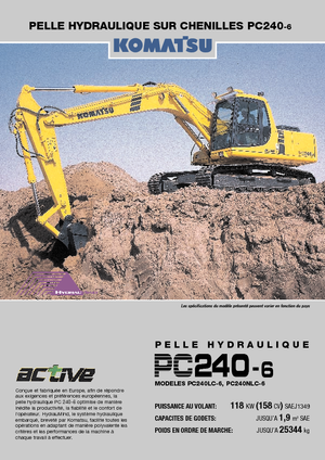 Pásová rypadla Komatsu PC240LC-6 active Plus