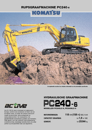 Pásová rypadla Komatsu PC240LC-6 active Plus