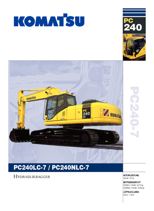 Pásová rypadla Komatsu PC240LC-7