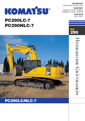 Pásová rypadla Komatsu PC290LC-7