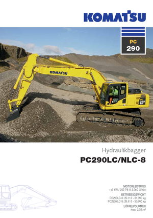 Pásová rypadla Komatsu PC290LC-8