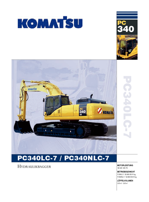 Pásová rypadla Komatsu PC340LC-7