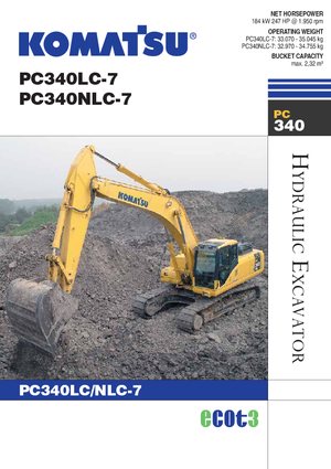 Pásová rypadla Komatsu PC340LC-7
