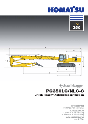 Pásová rypadla Komatsu PC350HRD-8