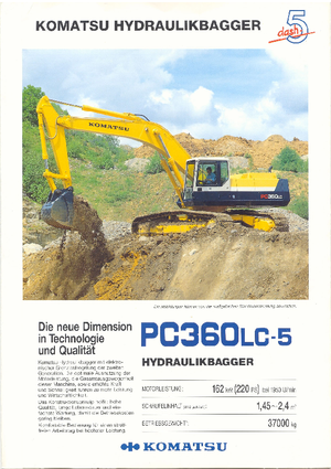 Pásová rypadla Komatsu PC360LC-5