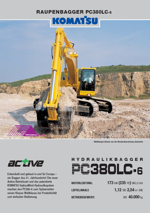 Pásová rypadla Komatsu PC380LC-6 active