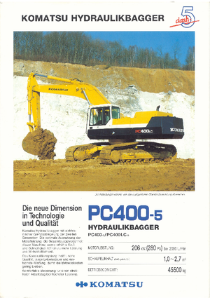 Pásová rypadla Komatsu PC400LC-5