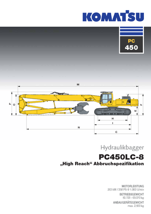 Pásová rypadla Komatsu PC450HRD-8