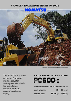 Pásová rypadla Komatsu PC600-6