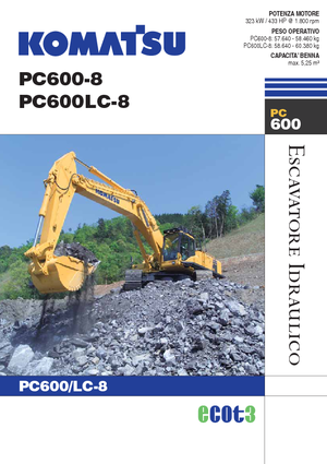 Pásová rypadla Komatsu PC600-8