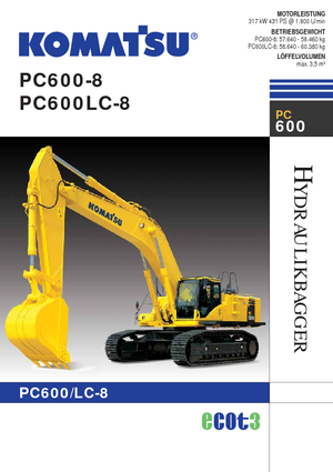 Pásová rypadla Komatsu PC600LC-8/PC 600-8