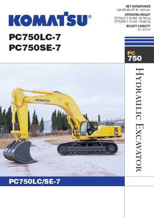 Pásová rypadla Komatsu PC750LC-7
