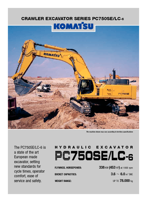 Pásová rypadla Komatsu PC750SE-6