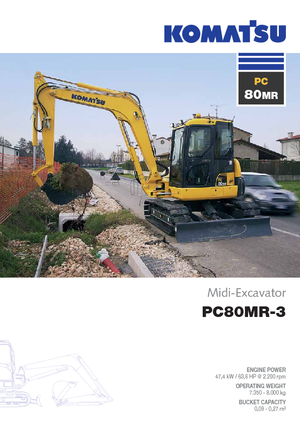 Pásová rypadla Komatsu PC80MR-3