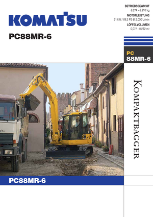 Pásová rypadla Komatsu PC88MR-6