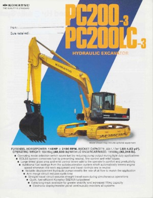 Pásová rypadla Komatsu PC200-3