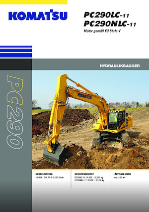Pásová rypadla Komatsu PC290NLC-11E0