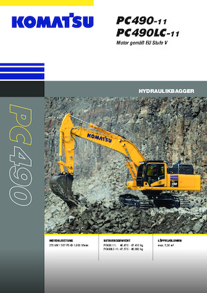 Pásová rypadla Komatsu PC490LC-11E0