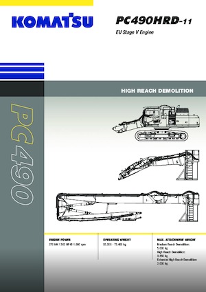 Pásová rypadla Komatsu PC490HRD-11E0