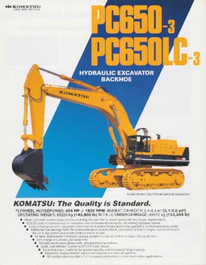 Pásová rypadla Komatsu PC650LC-3