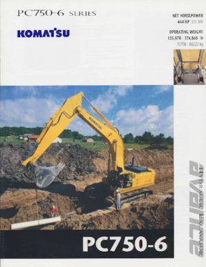 Pásová rypadla Komatsu PC750-6