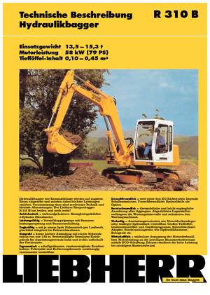 Pásová rypadla Liebherr R 310 B