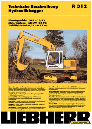 Pásová rypadla Liebherr R 312