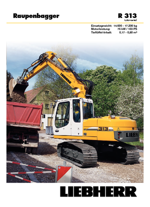 Pásová rypadla Liebherr R 313 Litronic
