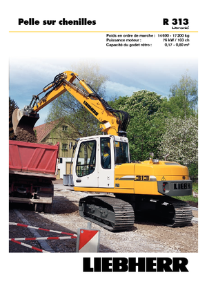 Pásová rypadla Liebherr R 313 Litronic
