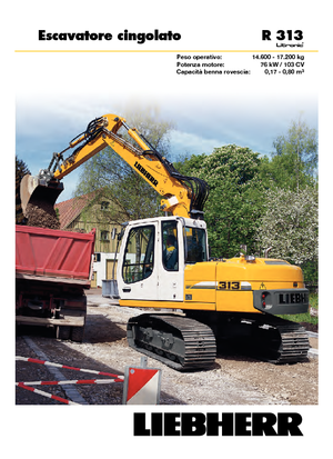 Pásová rypadla Liebherr R 313 Litronic