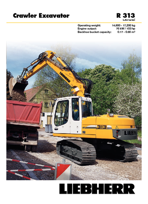 Pásová rypadla Liebherr R 313 Litronic