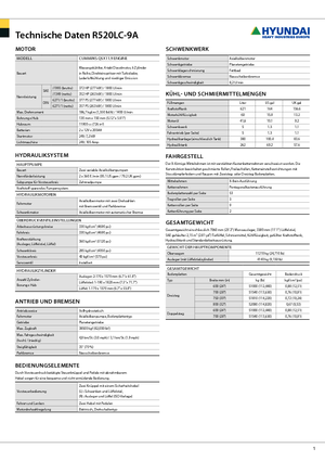 Pásová rypadla Hyundai R 520 LC-9 A