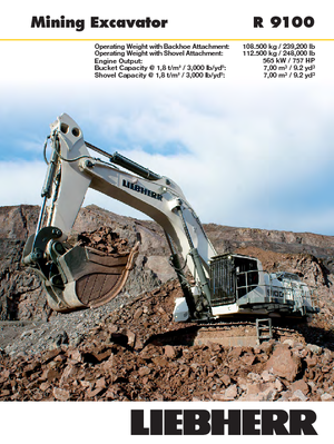 Pásová rypadla Liebherr R 9100