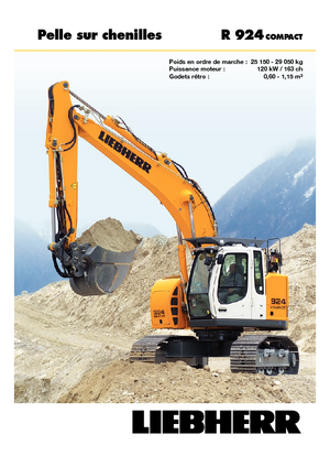 Pásová rypadla Liebherr R 924 Compact