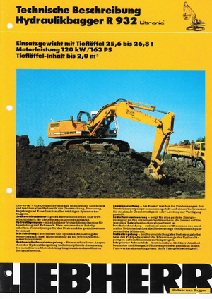 Pásová rypadla Liebherr R 932 Litr. HD-SL